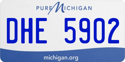 MI license plate DHE5902