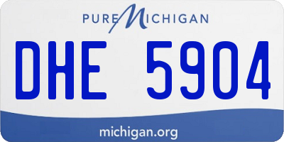 MI license plate DHE5904