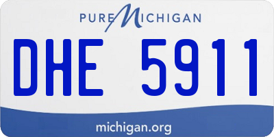 MI license plate DHE5911
