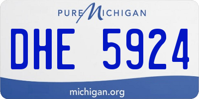 MI license plate DHE5924