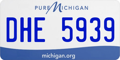 MI license plate DHE5939