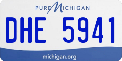 MI license plate DHE5941