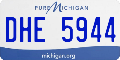 MI license plate DHE5944