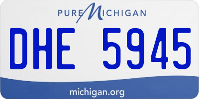 MI license plate DHE5945