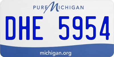 MI license plate DHE5954