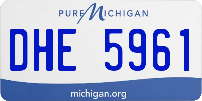 MI license plate DHE5961