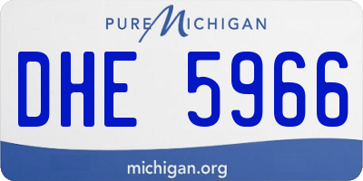MI license plate DHE5966