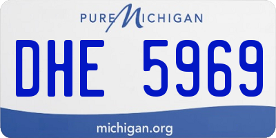 MI license plate DHE5969