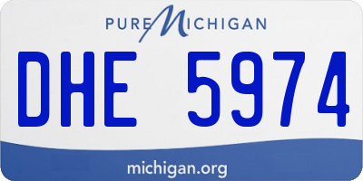 MI license plate DHE5974