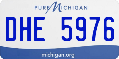 MI license plate DHE5976