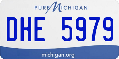 MI license plate DHE5979