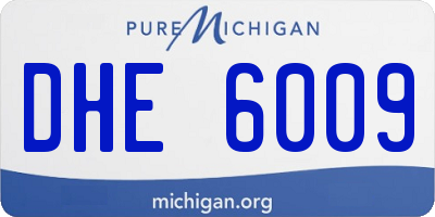 MI license plate DHE6009