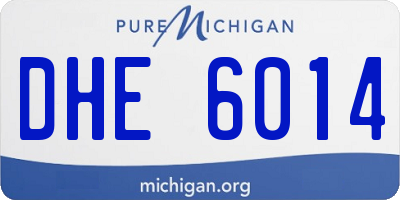 MI license plate DHE6014