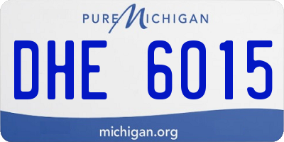 MI license plate DHE6015