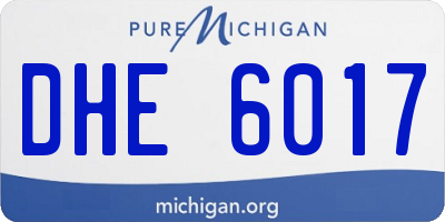 MI license plate DHE6017