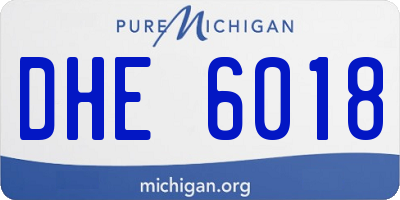 MI license plate DHE6018