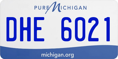 MI license plate DHE6021
