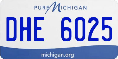MI license plate DHE6025