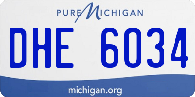 MI license plate DHE6034