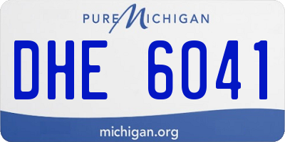 MI license plate DHE6041
