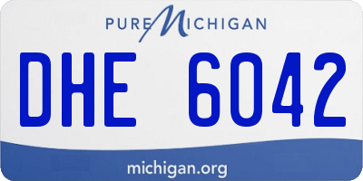 MI license plate DHE6042