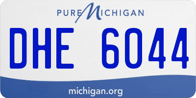 MI license plate DHE6044