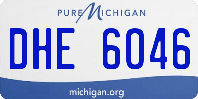 MI license plate DHE6046