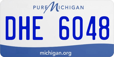 MI license plate DHE6048