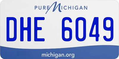 MI license plate DHE6049