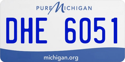 MI license plate DHE6051