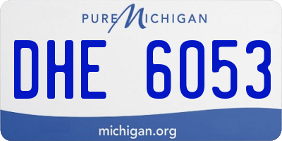 MI license plate DHE6053