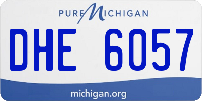 MI license plate DHE6057