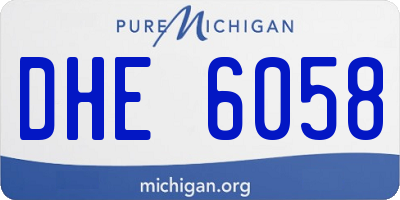 MI license plate DHE6058
