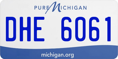 MI license plate DHE6061