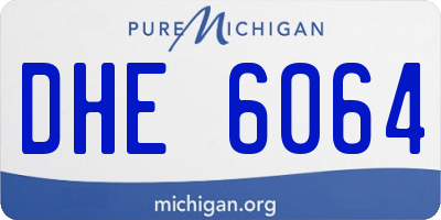 MI license plate DHE6064