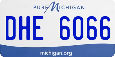 MI license plate DHE6066