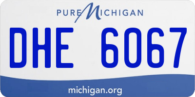 MI license plate DHE6067