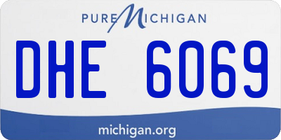 MI license plate DHE6069