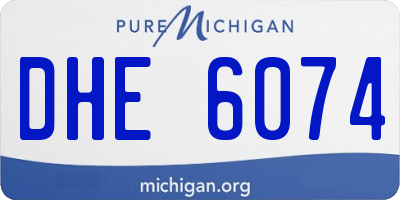MI license plate DHE6074