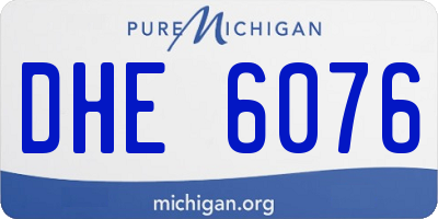 MI license plate DHE6076