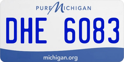 MI license plate DHE6083