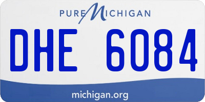 MI license plate DHE6084