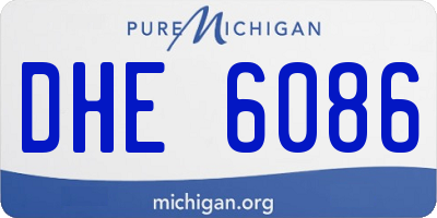 MI license plate DHE6086