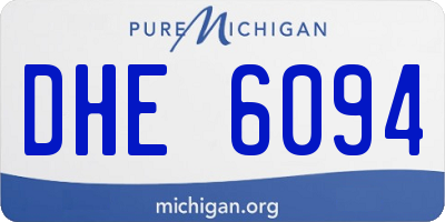 MI license plate DHE6094