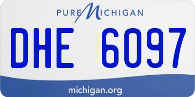 MI license plate DHE6097