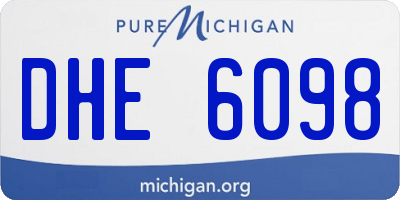 MI license plate DHE6098