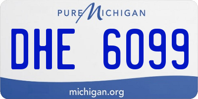 MI license plate DHE6099