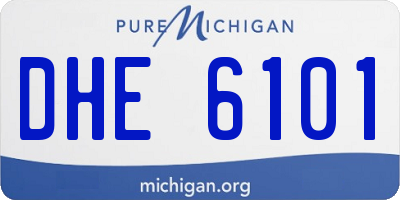 MI license plate DHE6101