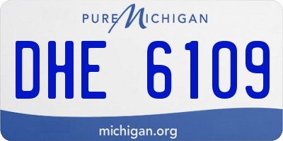 MI license plate DHE6109
