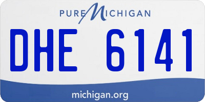 MI license plate DHE6141
